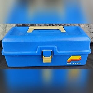 Plano VTG 1994 Retro Blue Crafting Fishing Tackle Box Model 1001 NO TRAY - GUC